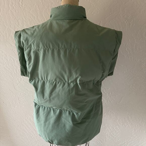 Playboy x PacSun Womens Puffer Vest M/L Oversized Sage Green Boyfriend Normcore - Picture 11 of 14